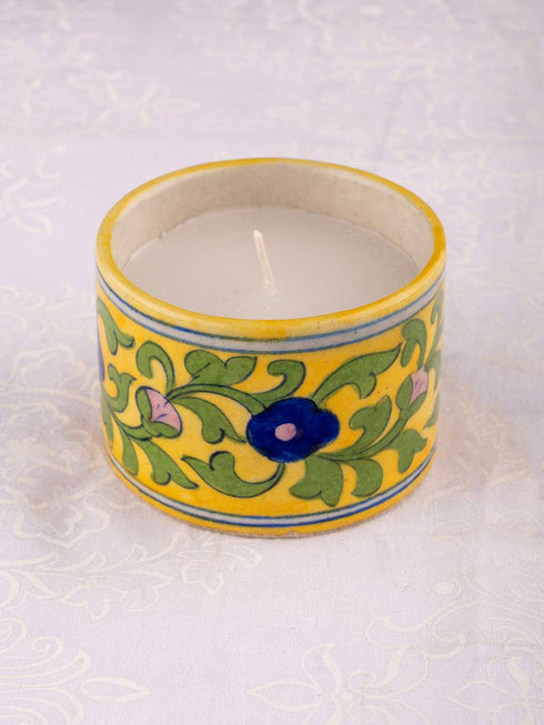 Blue Pottery Scented Candle Holder Assorted Colour